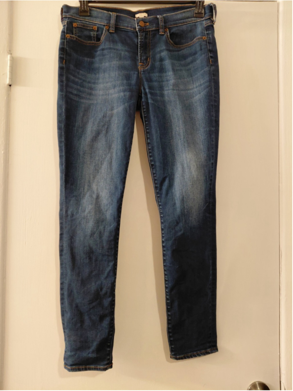 J Crew Jeans Womens 29/30 Blue Stretch Denim Skinny Mid Rise Classic Style Pants